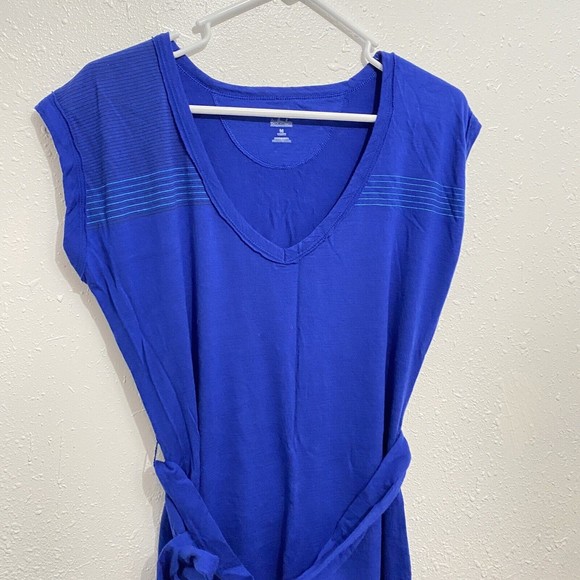 Icebreaker Womens Villa Dress Merino Wool Pullover Sleeveless V-Neck Blue Size M - Picture 2 of 11